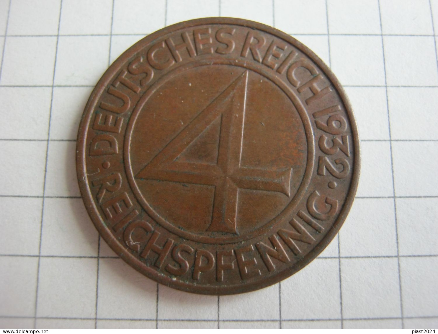 Germany 4 Reichspfennig 1932 F - 4 Reichspfennig