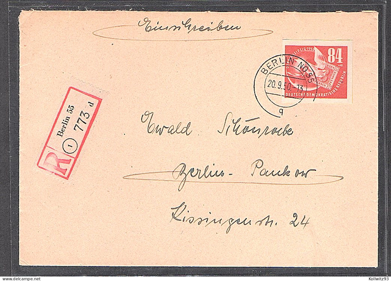 DDR., R-Fernbrief Mit EF. Mi.-Nr. 272 ( Marke Aus Block 7), AK-St. - Covers & Documents