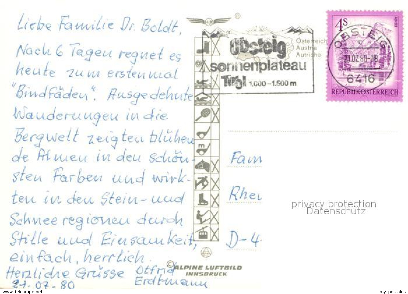 72943195 Obsteig Tirol Fliegeraufnahme Obsteig - Autres & Non Classés