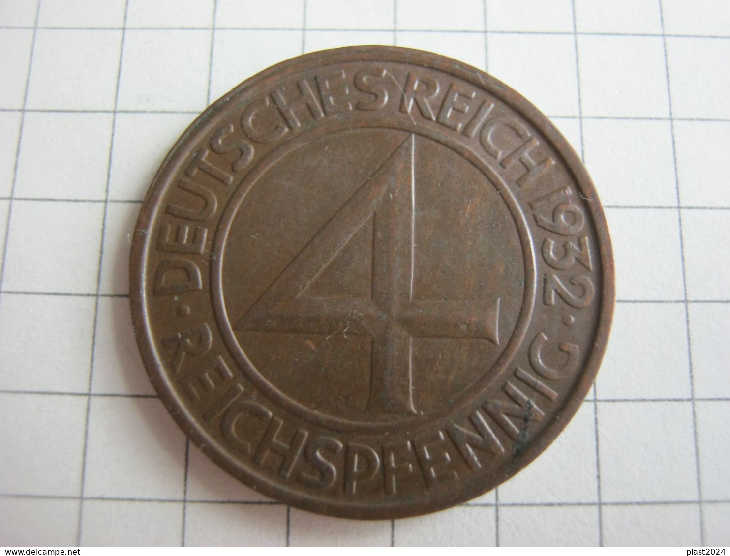 Germany 4 Reichspfennig 1932 G - 4 Reichspfennig