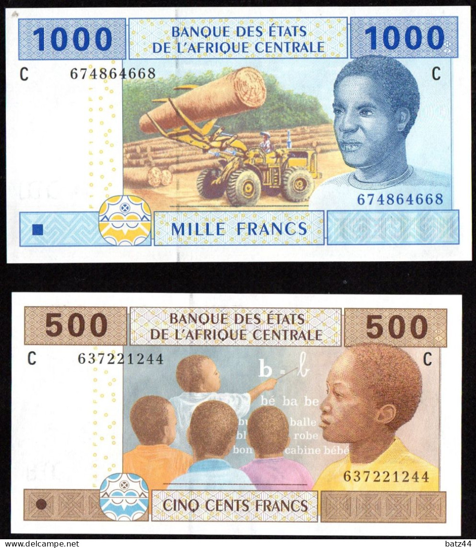 Billet Bank Note 1000 Et 500 CFA XAF Banque Des Etats De L'Afrique Centrale 2002 - Autres - Afrique