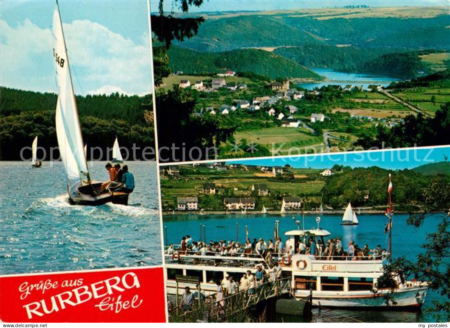 72942830 Rurberg Panorama Rursee Bootsanleger Ausflugsdampfer Segeln Rurberg - Simmerath