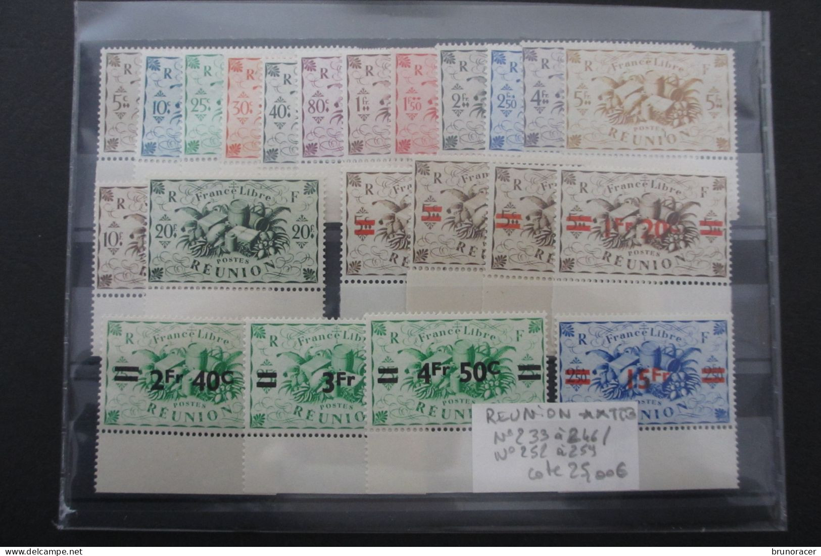 REUNION N°233 à 246/N°252 à 259 NEUF** TTB COTE 25 EUROS  VOIR SCANS - Unused Stamps