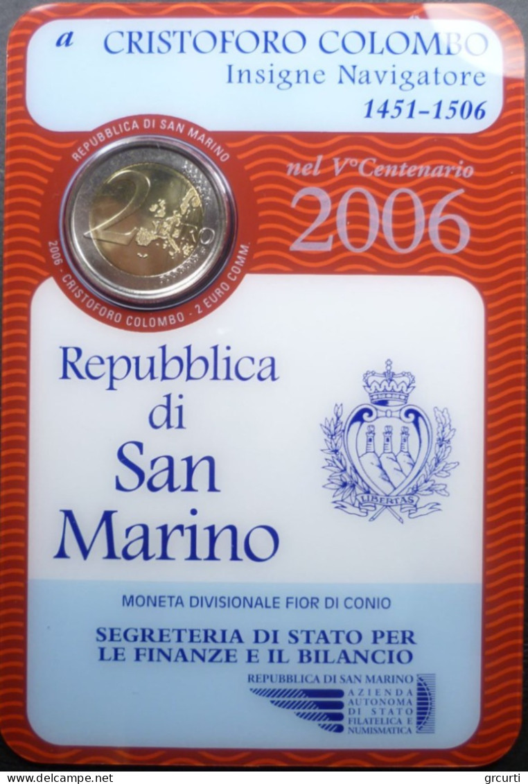 San Marino - 2 Euro 2006 - 500° Morte Cristoforo Colombo - KM# 478 - San Marino