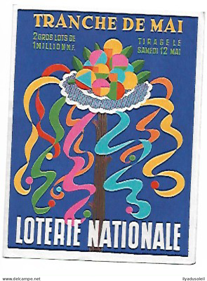 Depliant Loterie Nationale Tranche De Mai  , Tirage Lundi 12 Mai 1962 - Advertising