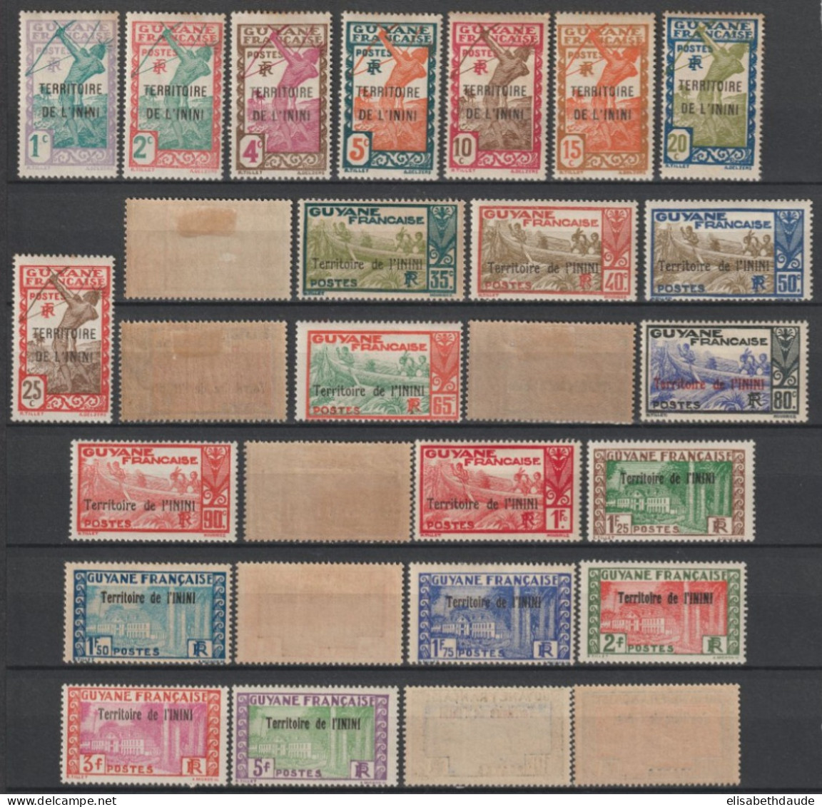 ININI - 1932 - ANNEE COMPLETE - YVERT N°1/28 * MLH - COTE = 88 EUR - Unused Stamps