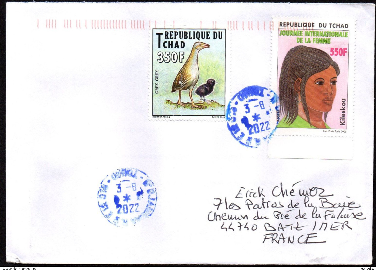 TCHAD CHAD ENVELOPPE COVER 03 08 2022 N'djaména - Tchad (1960-...)