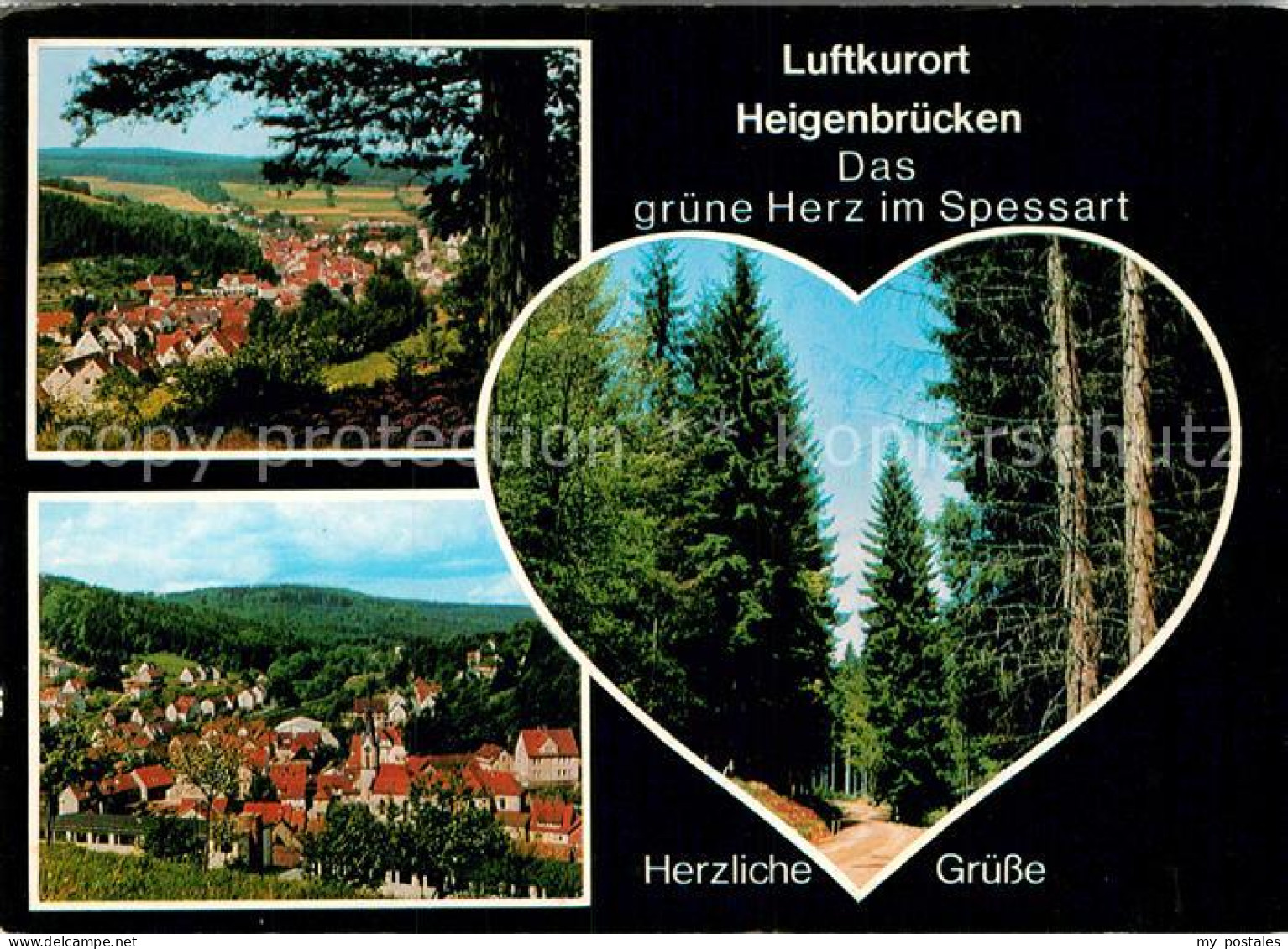 72942123 Heigenbruecken Panorama Hoehenluftkurort Waldpartie Herz Im Spessart He - Andere & Zonder Classificatie