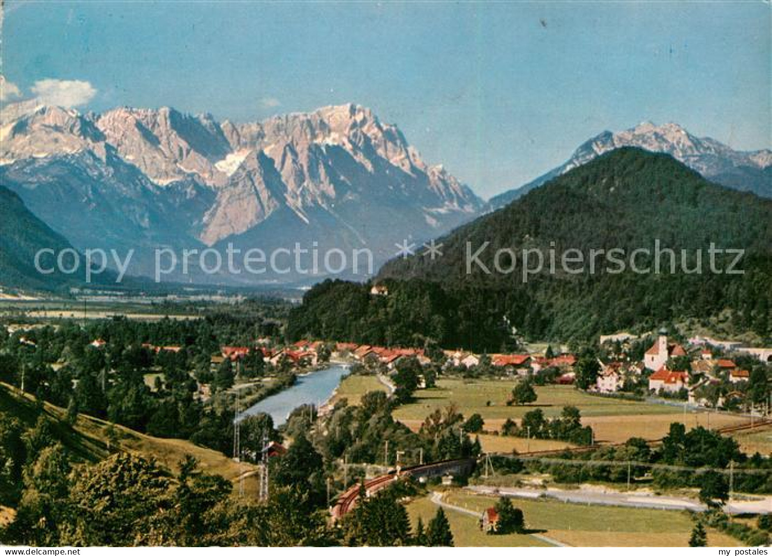 72942101 Loisachtal Mit Zugspitzgruppe Wettersteingebirge Huber Postkarte Nr 829 - Andere & Zonder Classificatie