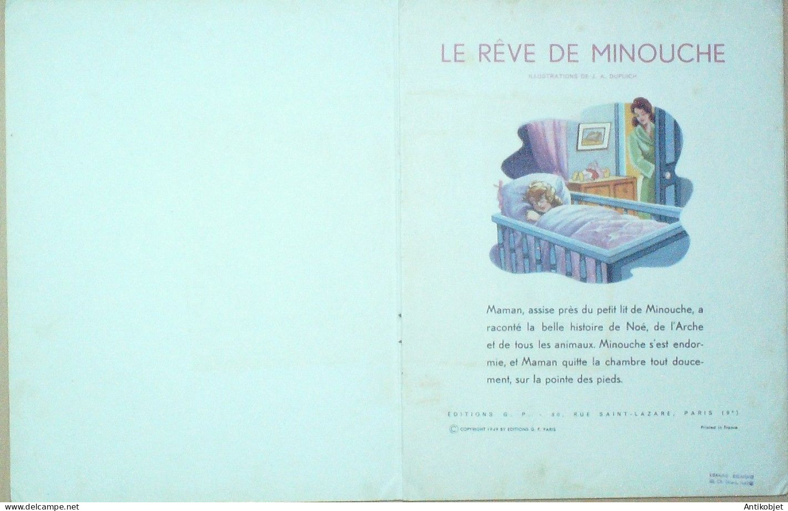 Le Rêve de Minouche illustré par Dupuich édition Gp 1949