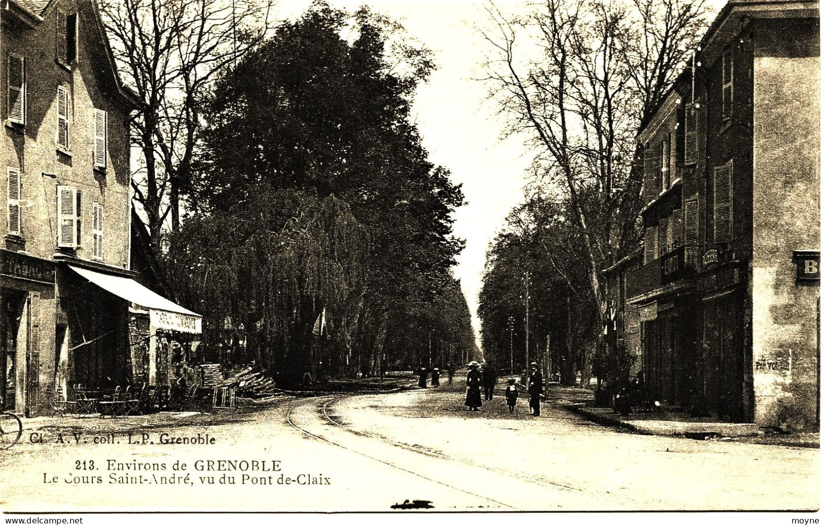 2323  - GRENOBLE :  LE COUR ST ANDRE , VU DE PONT De CLAIX  Circulée En 1916 Envoyée à Mr DOTTO  18 Rue D'ALEMBERT - Autres & Non Classés