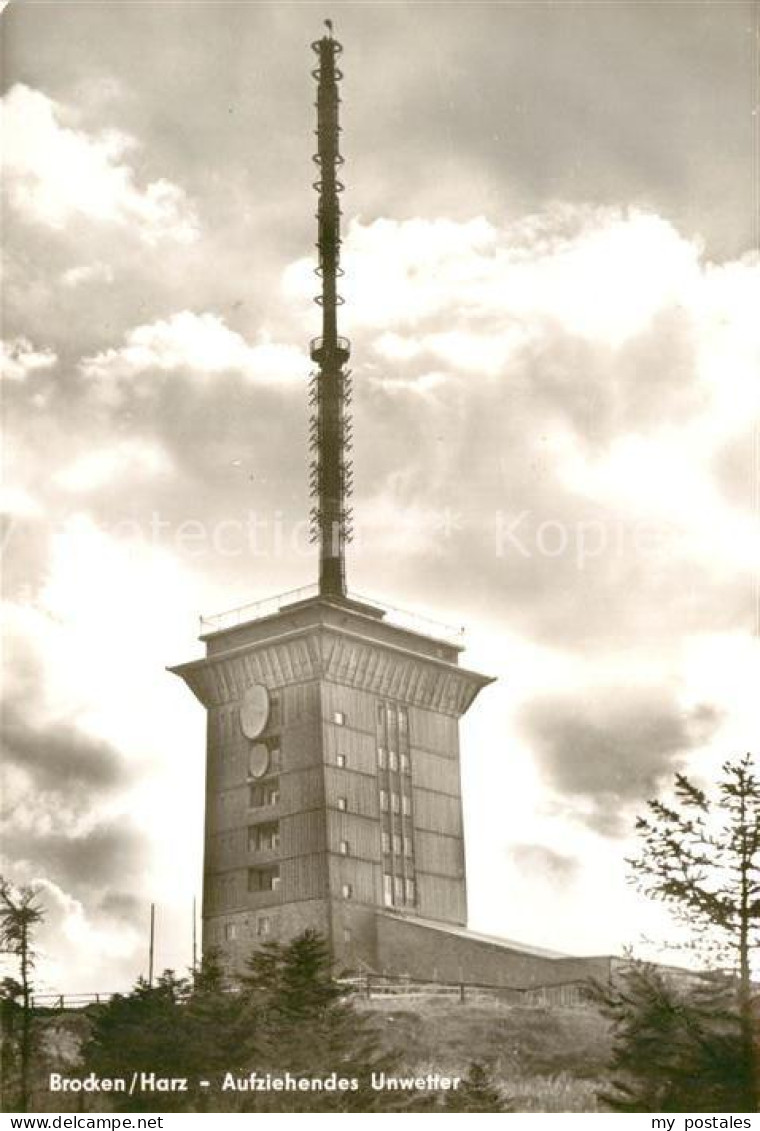 72941885 Brocken Harz Sender Turm Aufziehendes Unwetter Wernigerode - Wernigerode