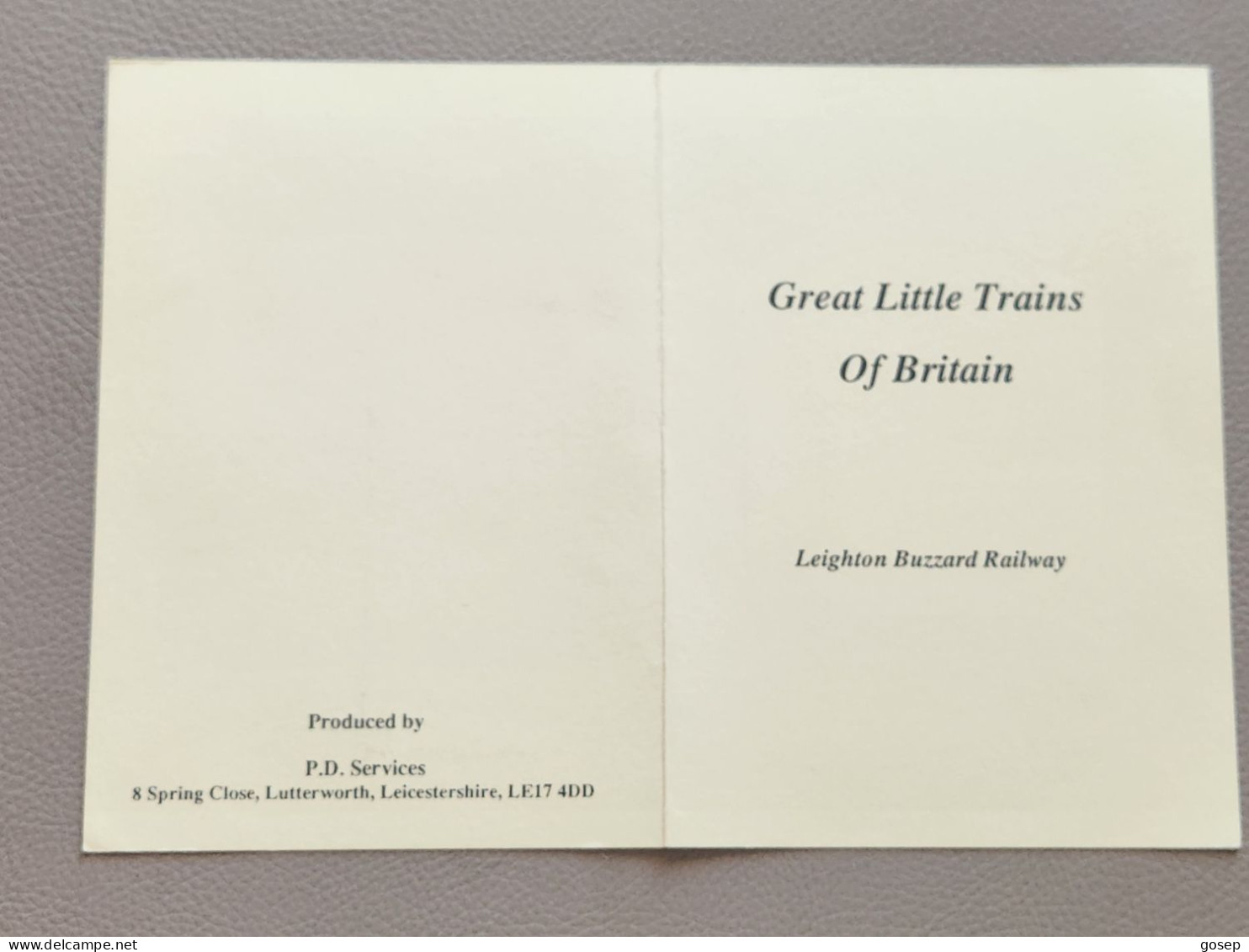 United Kingdom-(BTG-172)-Great Little Trains-(1)-(471)(5units)(306C46316)(tirage-1.000)folder(price Cataloge-12.00£-mint - BT Emissioni Generali