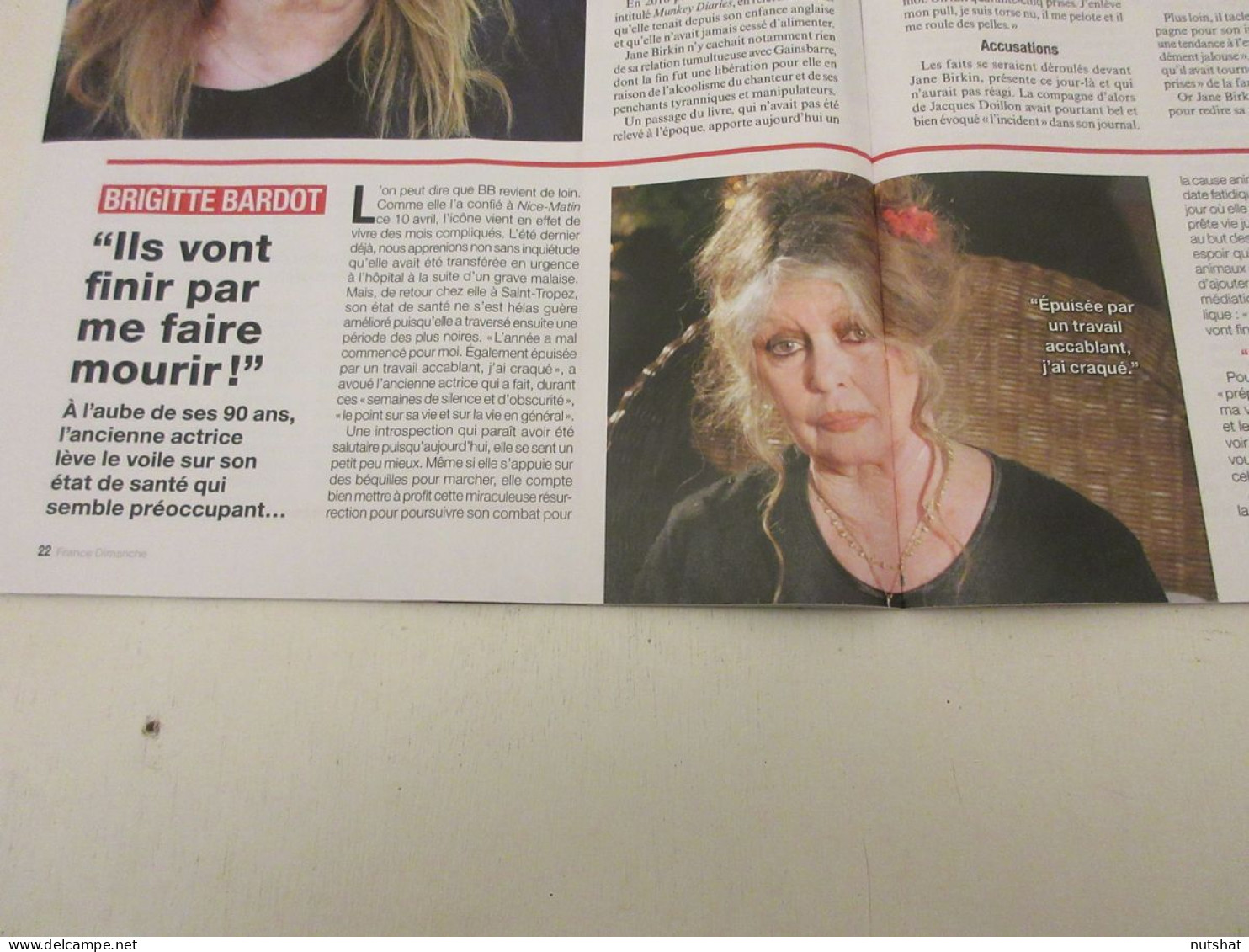 FRANCE DIMANCHE 4051 04.2044 SHEILA CHRISTOPHE BEVILACQUA BB BARDOT BELPHEGOR - People