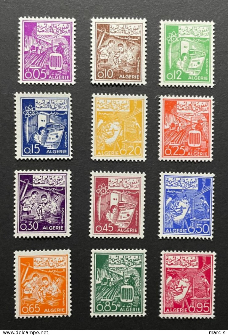 ALGERIE 1964 - NEUF**/MNH - LUXE - Série Complète YT 389 / 399 - Mi 416 / 427 - Argelia (1962-...)