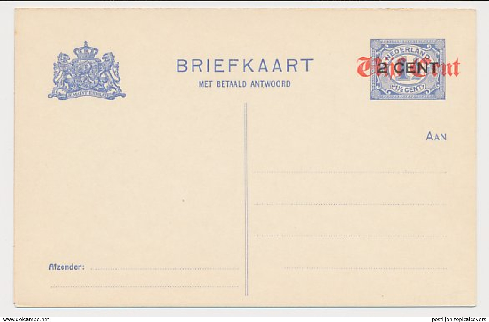 Briefkaart G. 117 I - Postwaardestukken