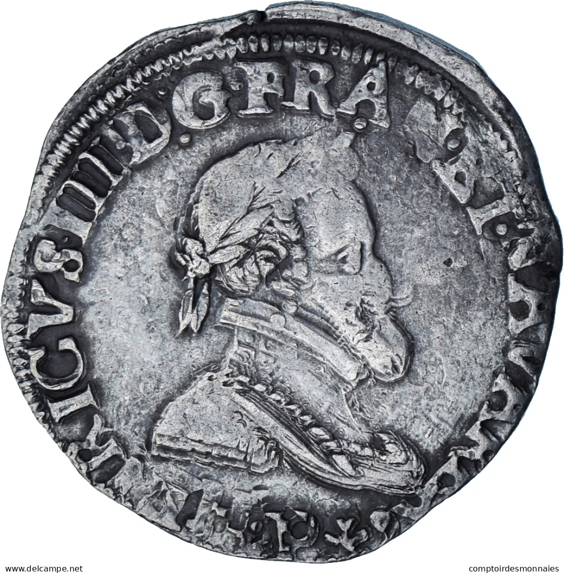 Monnaie, France, Henri IV, 1/2 Franc, 1603, Lyon, TTB, Argent, KM:14.2 - 1589-1610 Hendrik IV