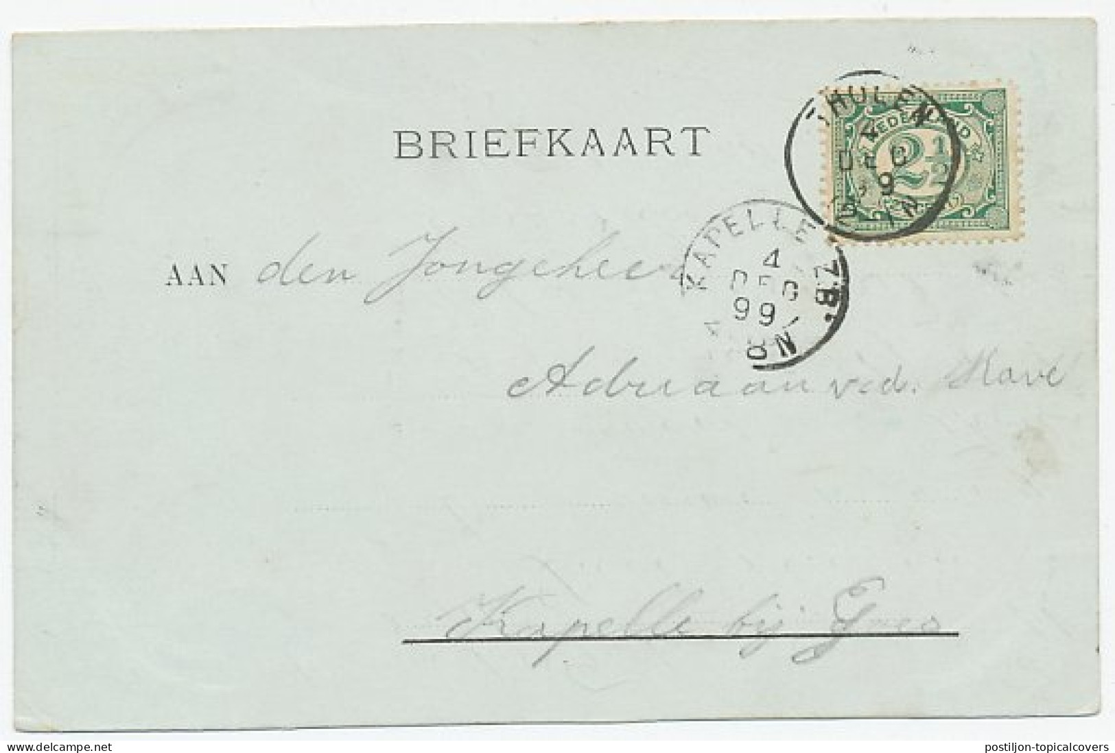 Prentbriefkaart Tholen - Haven 1899  - Otros & Sin Clasificación