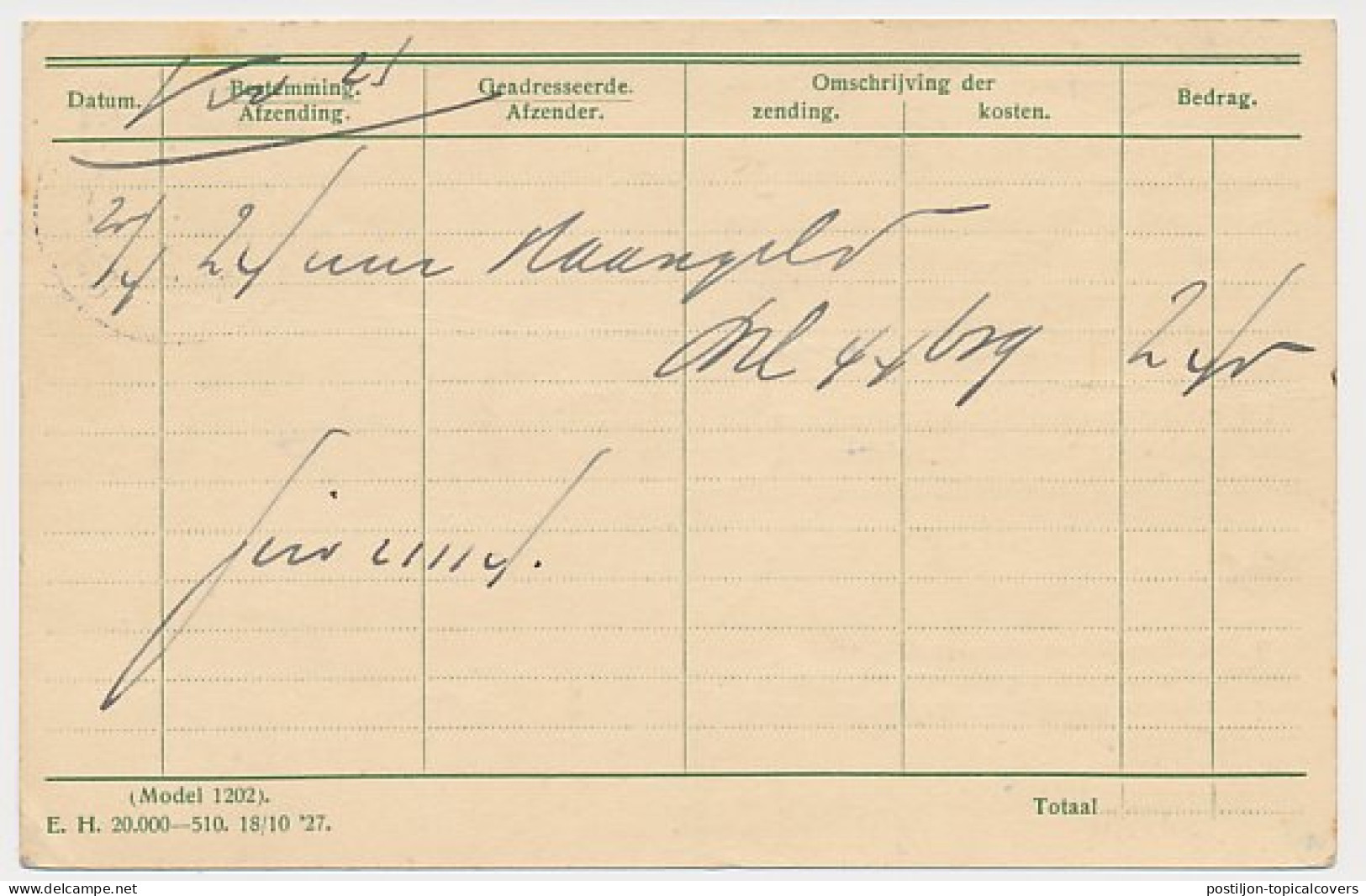 Spoorwegbriefkaart G. PNS216 G - Locaal Te Amsterdam 1928 - Postwaardestukken