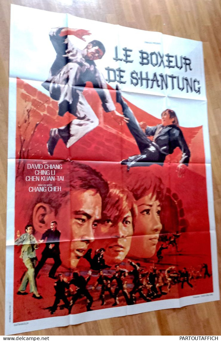 Affiche Originale De Ciné LE BOXEUR DE SHANTUNG MA YONG ZHEN 120 X 160 1972 KARATÉ CHIANG - Afiches & Pósters