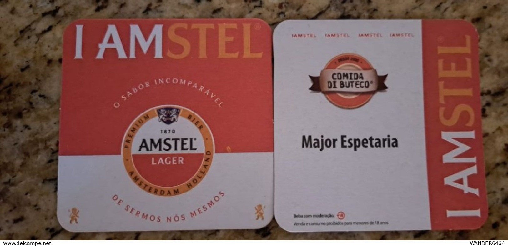 AMSTEL HISTORIC SET BRAZIL BREWERY  BEER  MATS - COASTERS #027 MAJOR ESPETARIA - Beer Mats