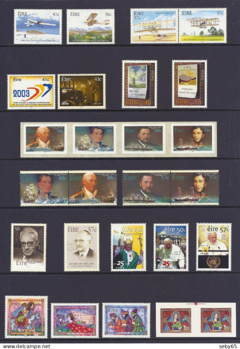 Ireland / Eire / Irish - 2003 Year Collection, Complete Full Year Set With Folder, Annata Completa Irlanda - MNH - Años Completos