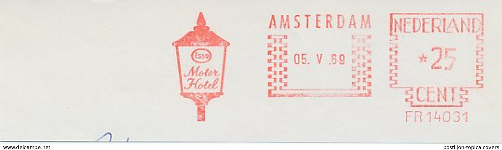 Meter Cut Netherlands 1969 Esso - Motor Hotel - Motos