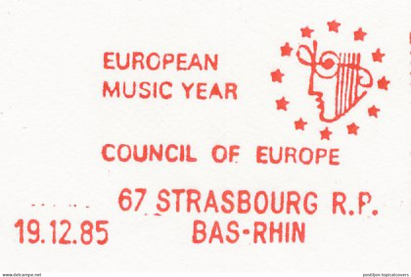 Meter Cover France 1985 European Music Year - Musique