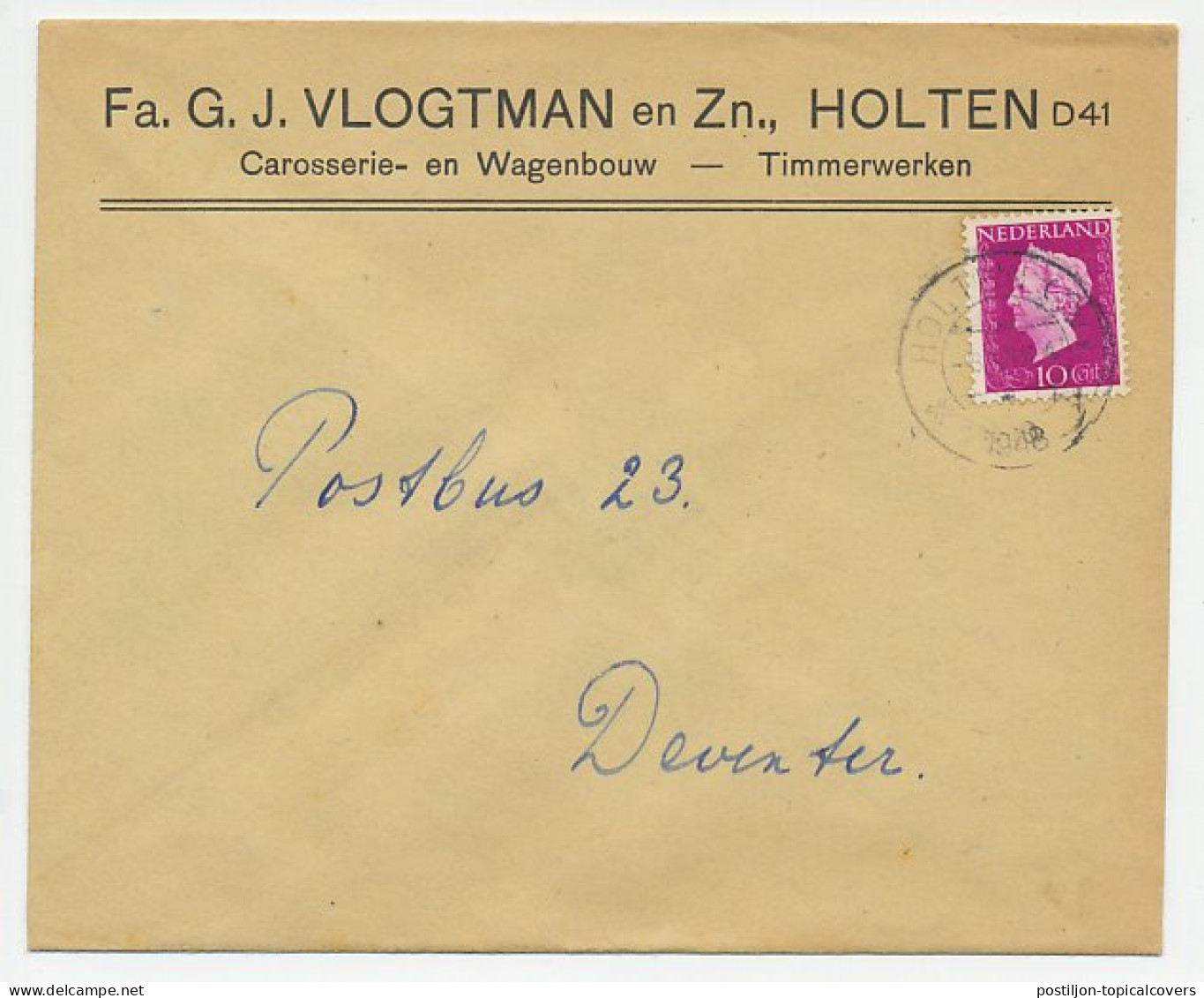 Firma Envelop Holten 1948 - Carosserie / Wagenbouw - Non Classés