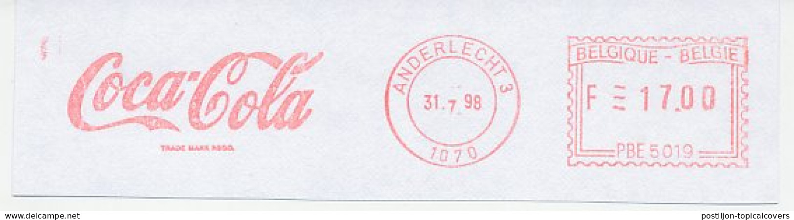 Meter Cut Belgium 1998 Coca Cola  - Andere & Zonder Classificatie