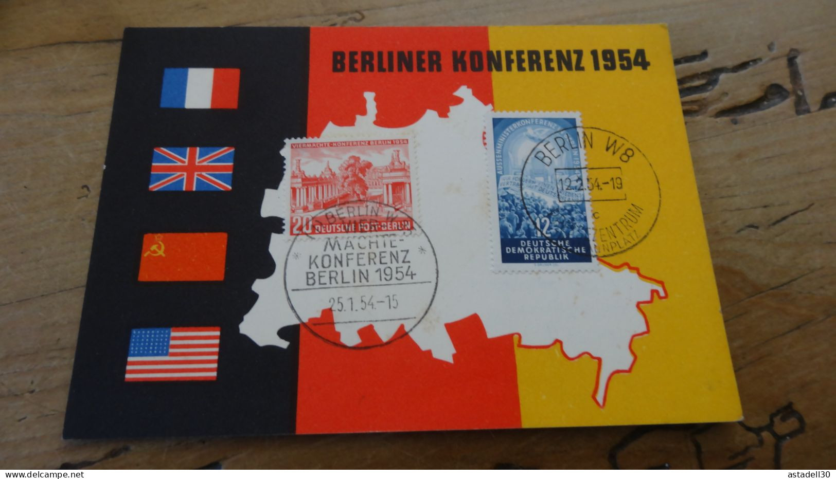 Carte DDR 1954 ............BOITE1.......... 418 - Covers & Documents