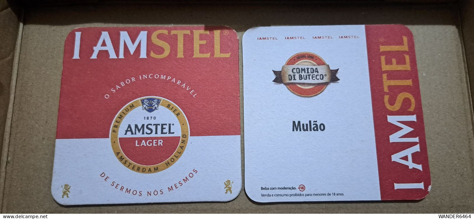 AMSTEL HISTORIC SET BRAZIL BREWERY  BEER  MATS - COASTERS #012 BAR DO MULÃO - Beer Mats