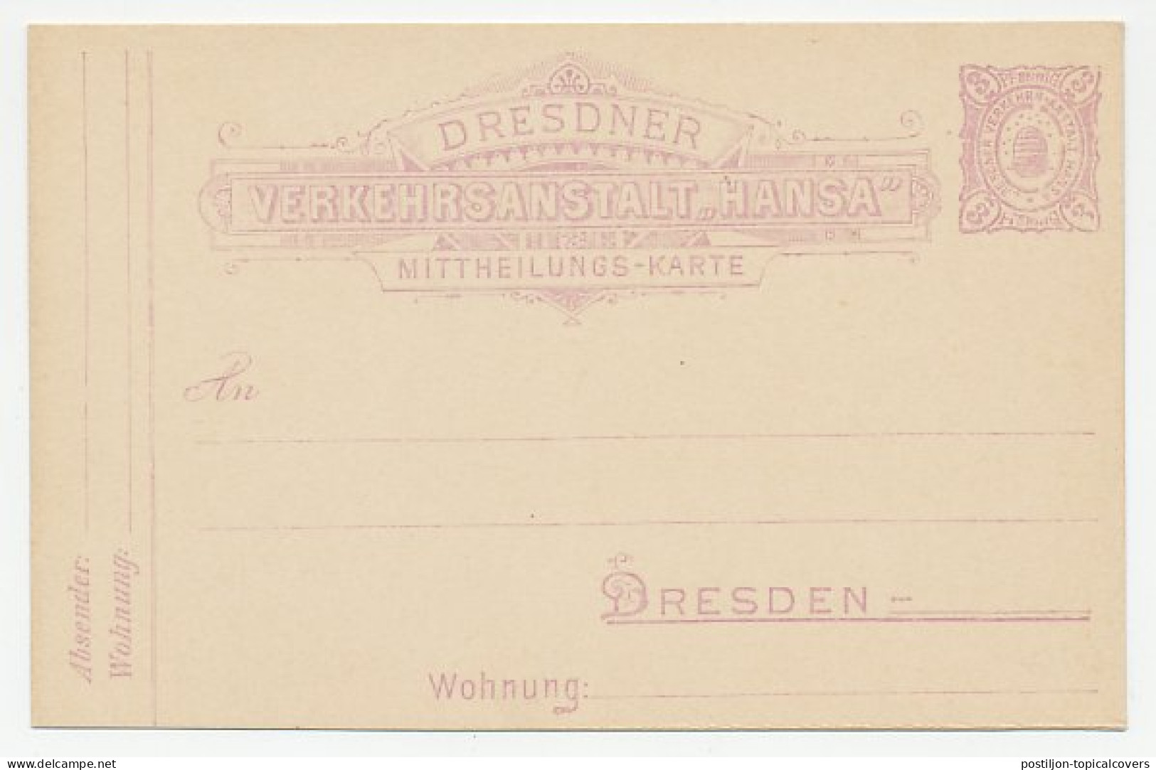 Local Mail Stationery Dresden Bee - Beehive - Other & Unclassified