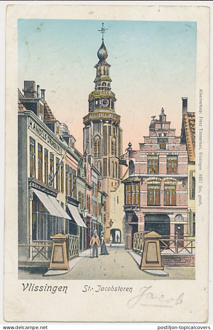 Firma Briefkaart Vlissingen 1901 - Hotel Zeeland - Ohne Zuordnung