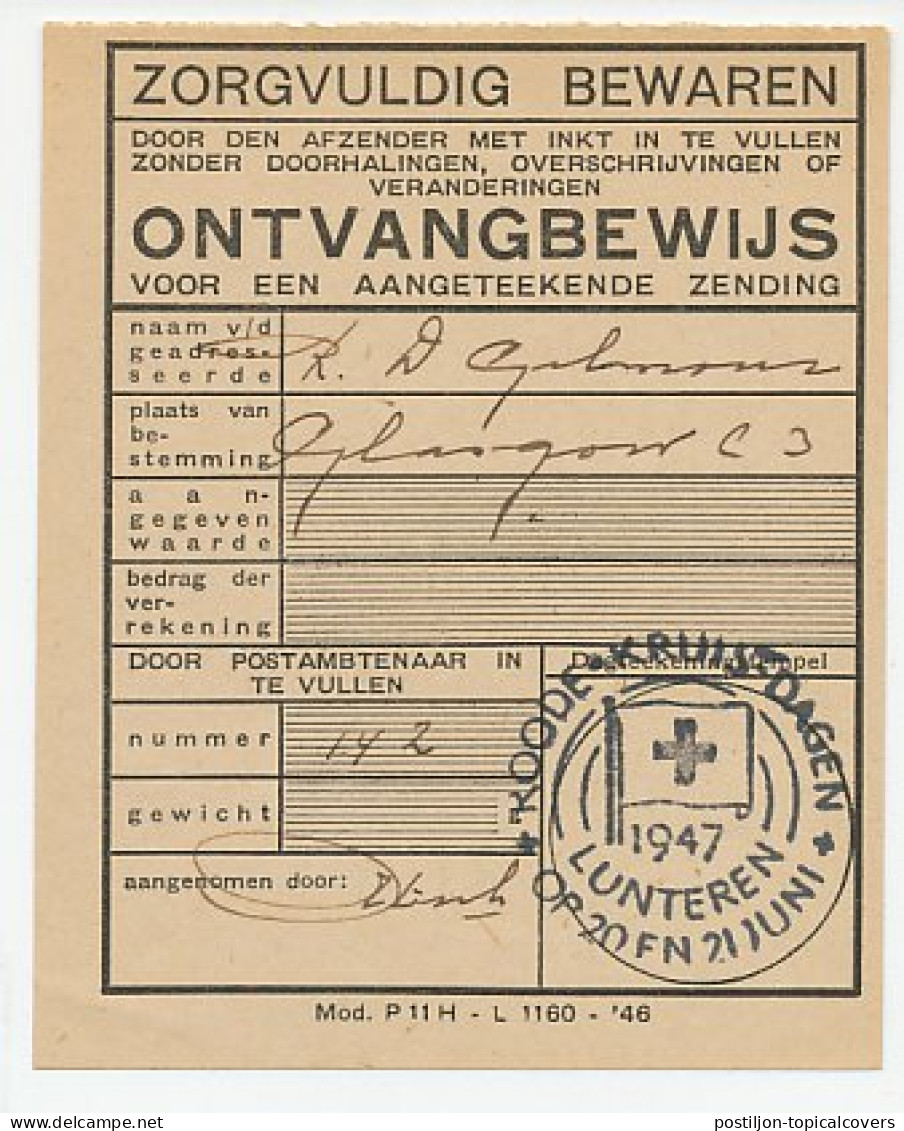 Lunteren 1947 - Roode Kruis Dagen - Vd. Wart 297 - Non Classificati