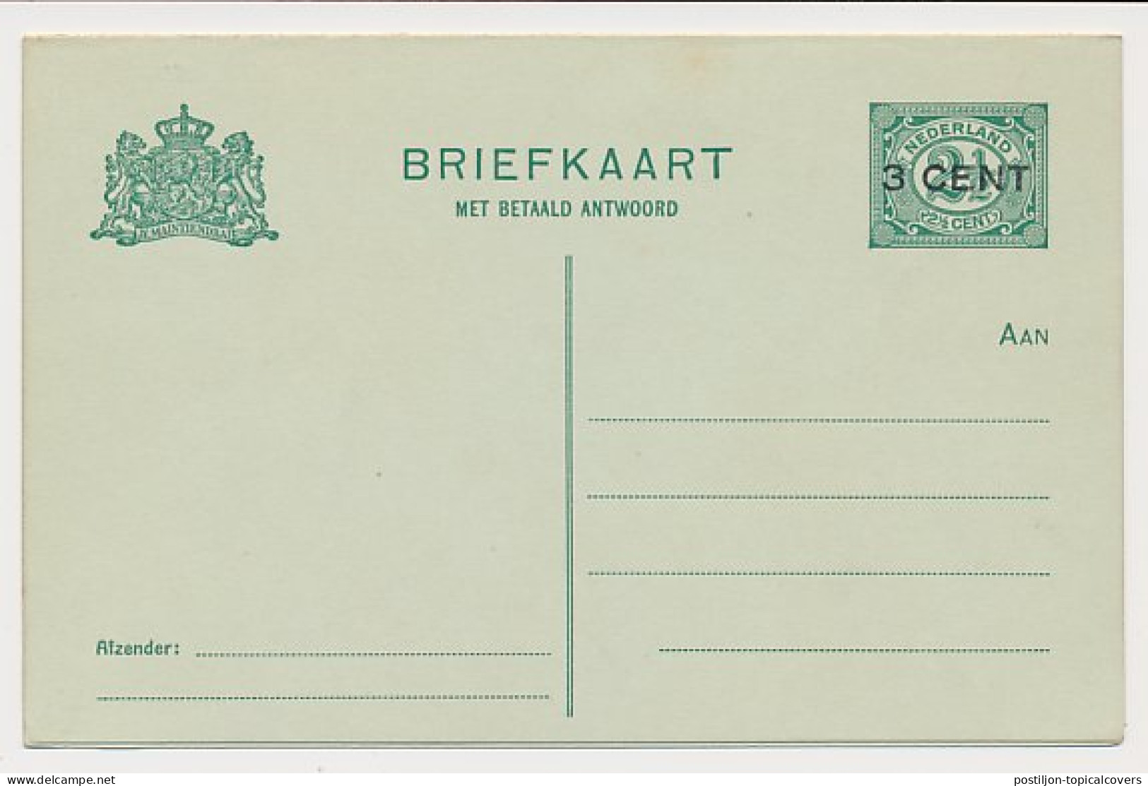 Briefkaart G. 97 I  - Postwaardestukken