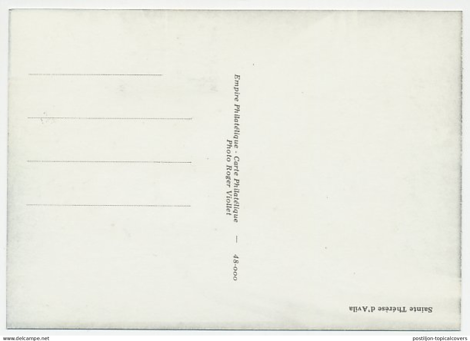Maximum Card France 1982 St. Therese D Avila - Otros & Sin Clasificación