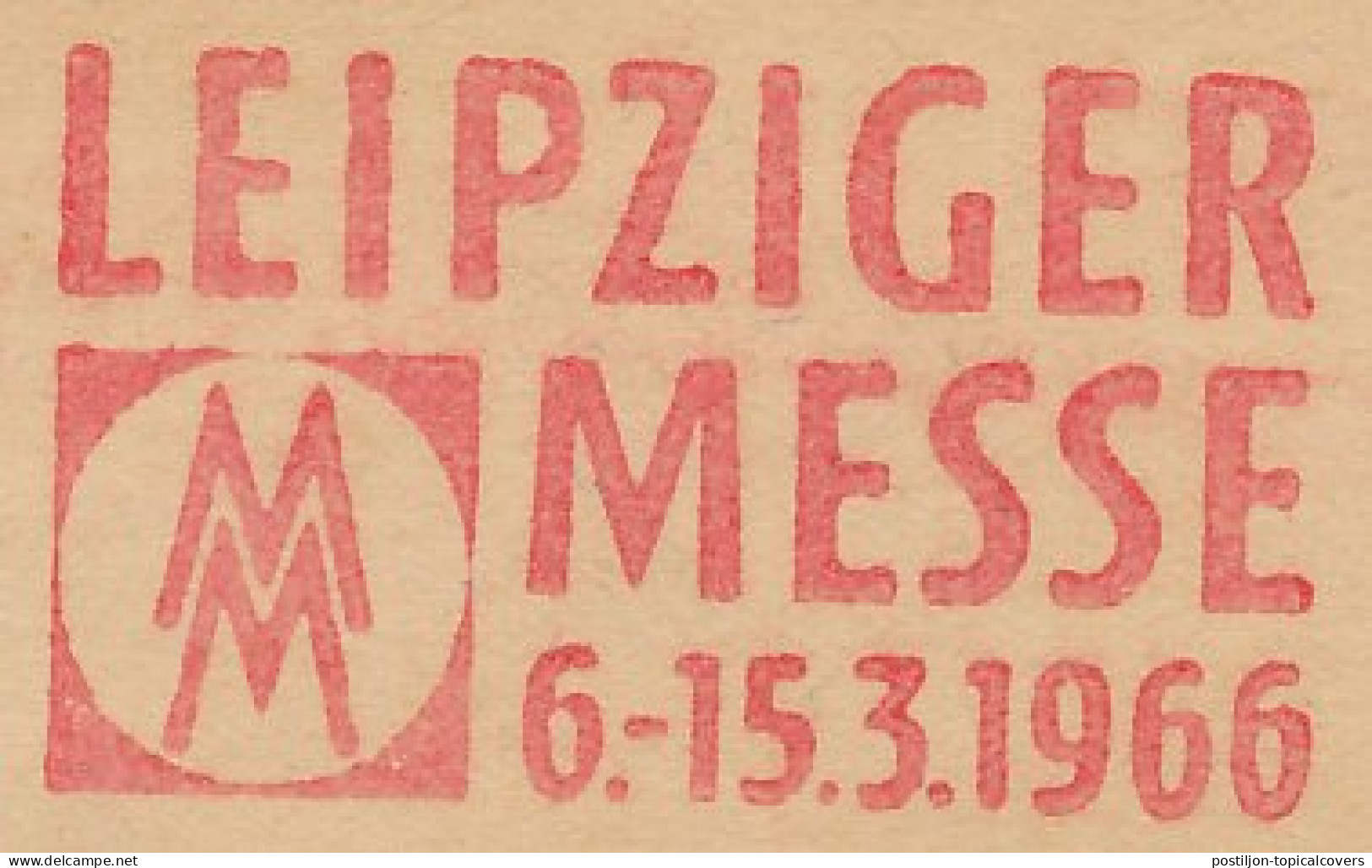 Meter Cut Germany / Deutsche Post 1966 Leipziger Messe - Sin Clasificación