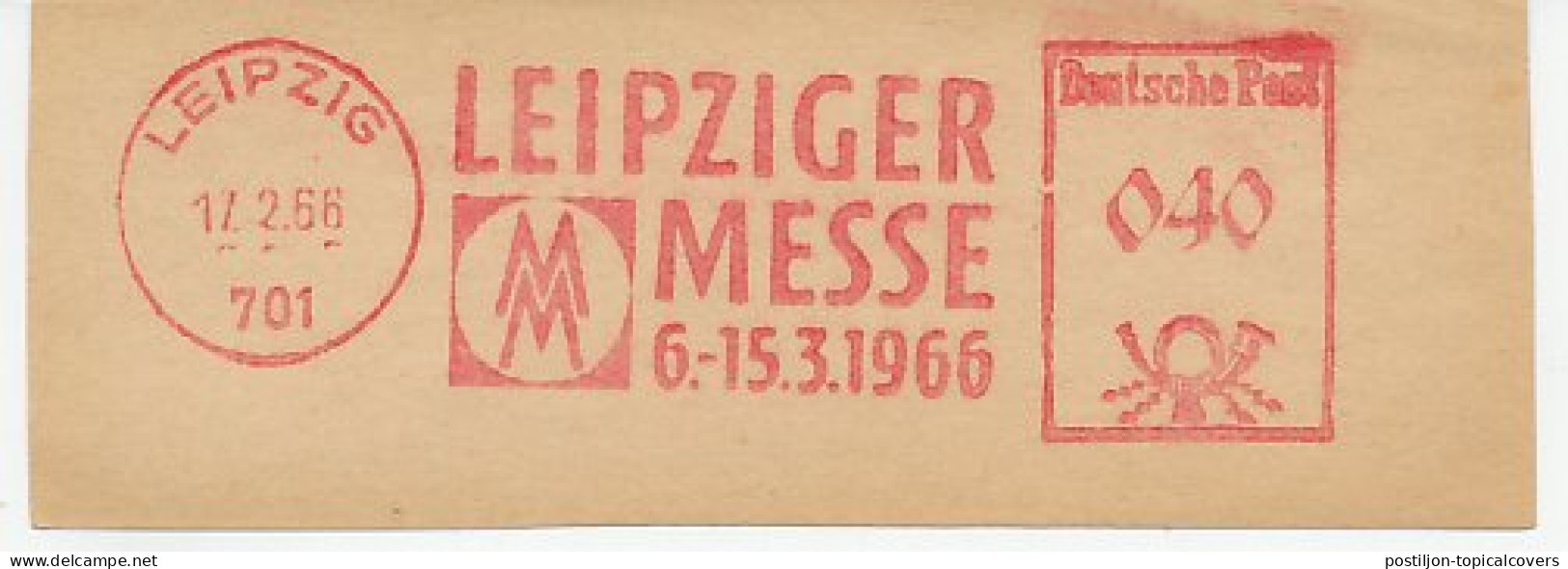 Meter Cut Germany / Deutsche Post 1966 Leipziger Messe - Non Classificati