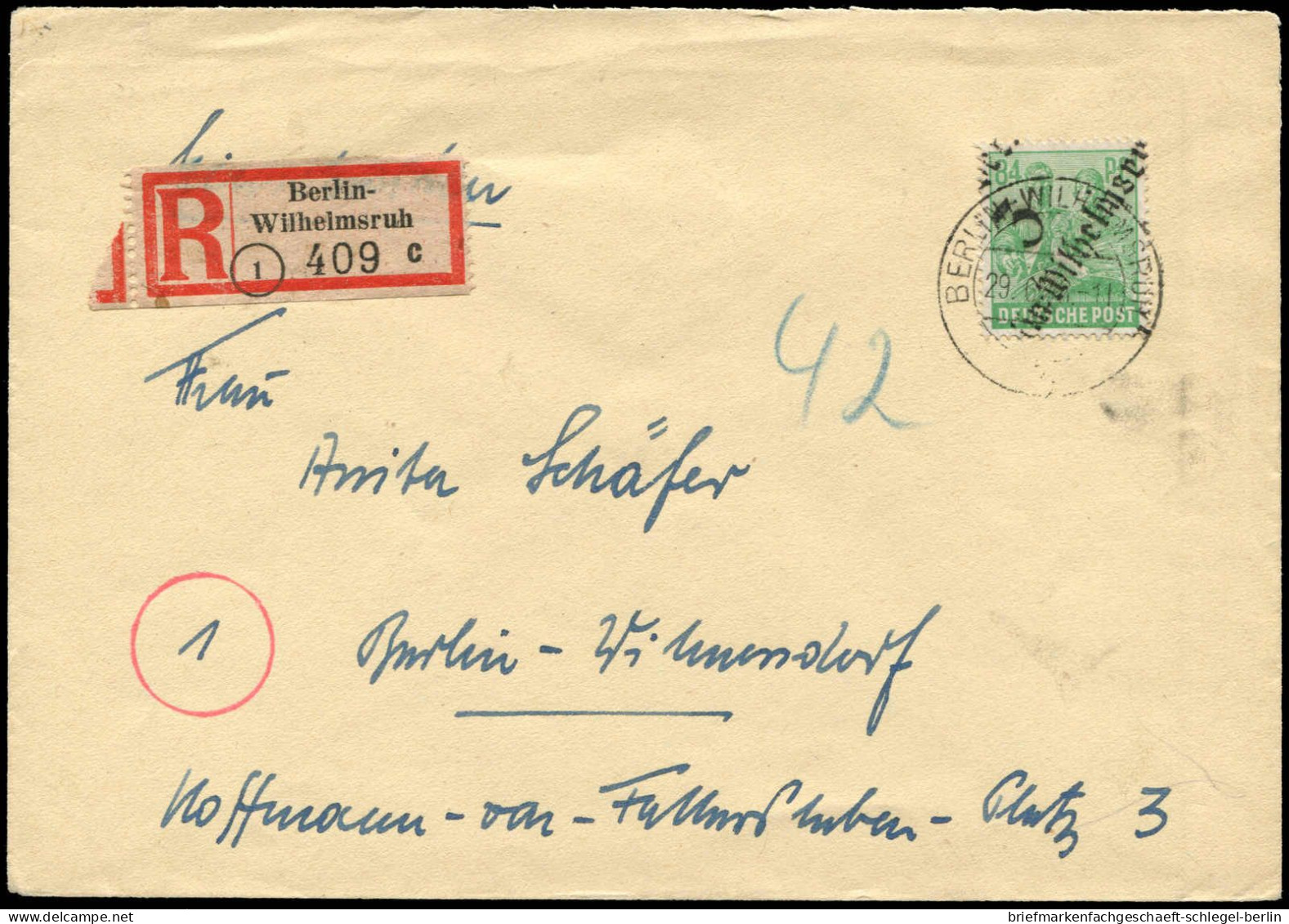 SBZ Handstempel Bezirk 3, 1948, 181 I, Brief - Otros & Sin Clasificación