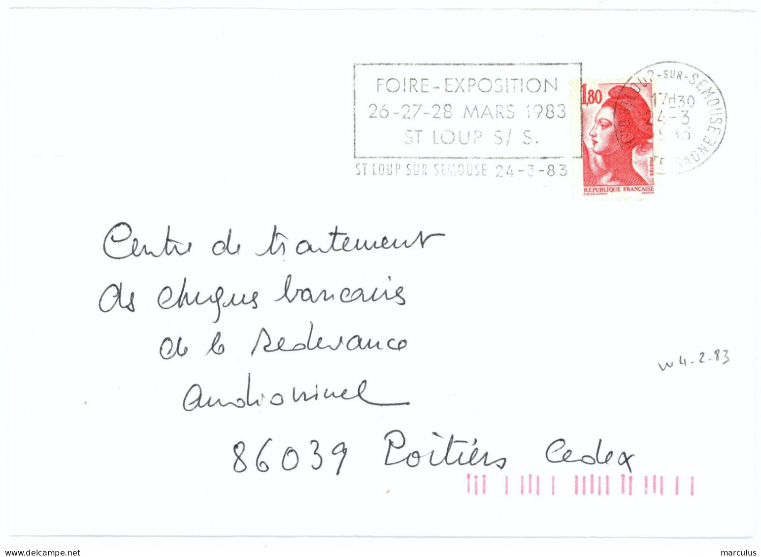 70 ST LOUP Sur SEMOUSE  HAUTE SAONE 1983 : FOIRE - EXPOSITION ... - Mechanical Postmarks (Advertisement)