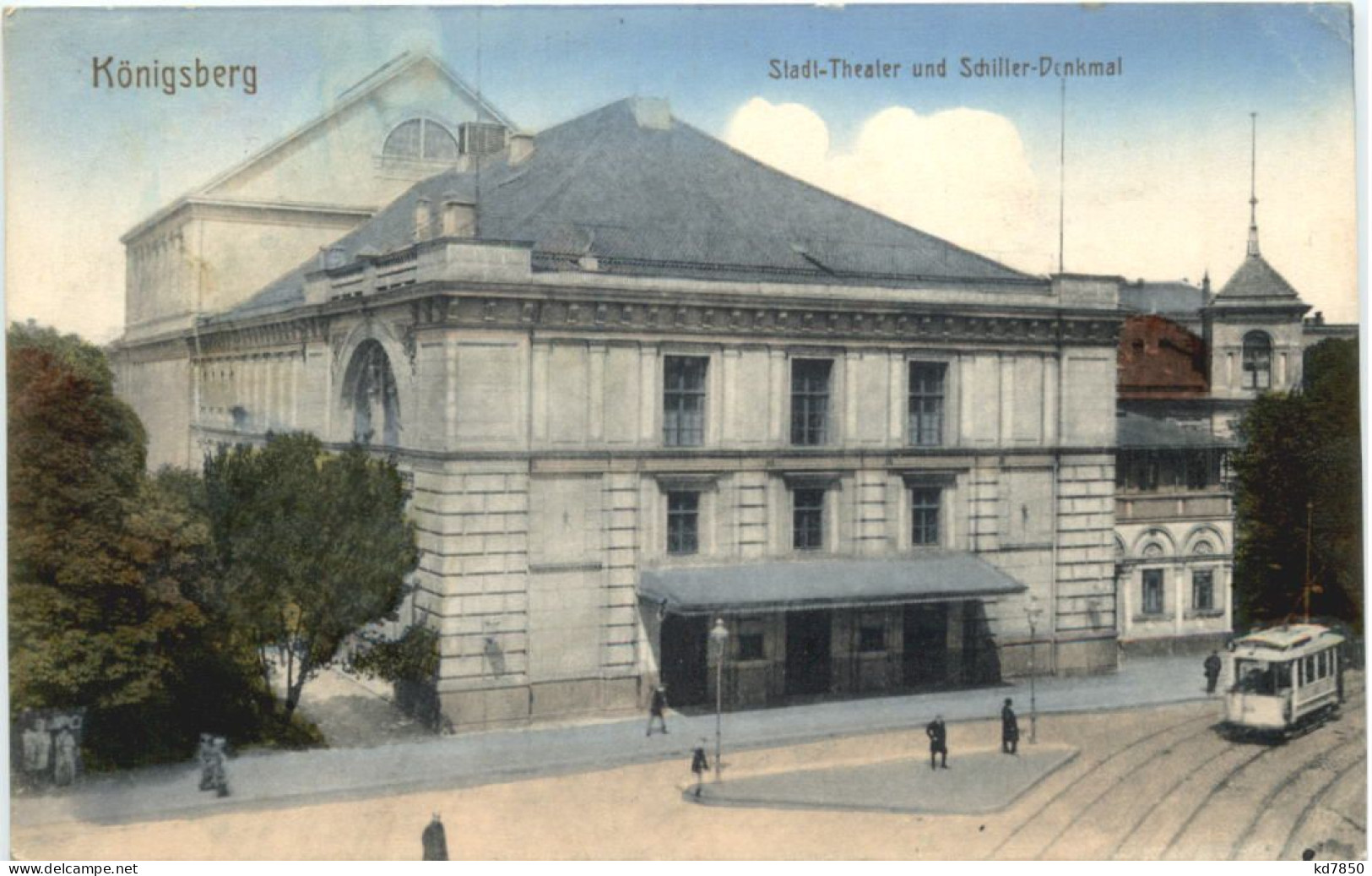Königsberg - Stadt-Theater Und Schiller Denkmal - Ostpreussen