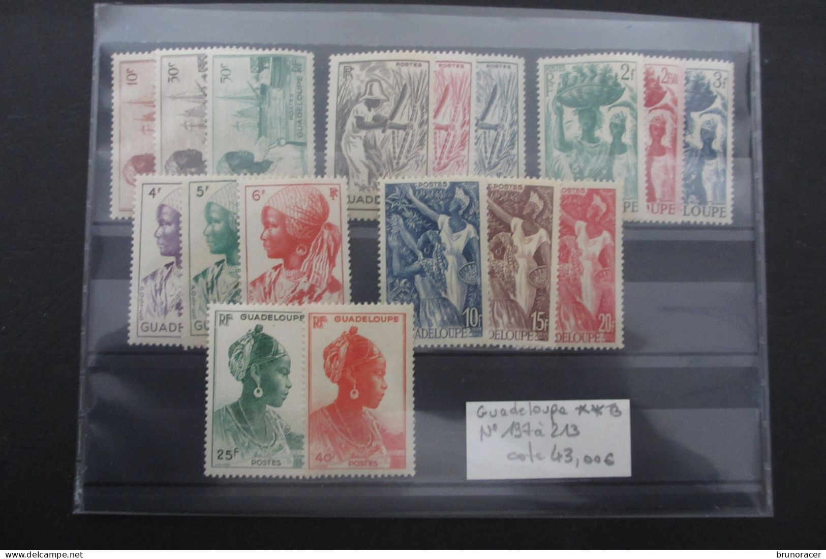 GUADELOUPE N°197 à 213 NEUF** TB COTE 43 EUROS  VOIR SCANS - Unused Stamps