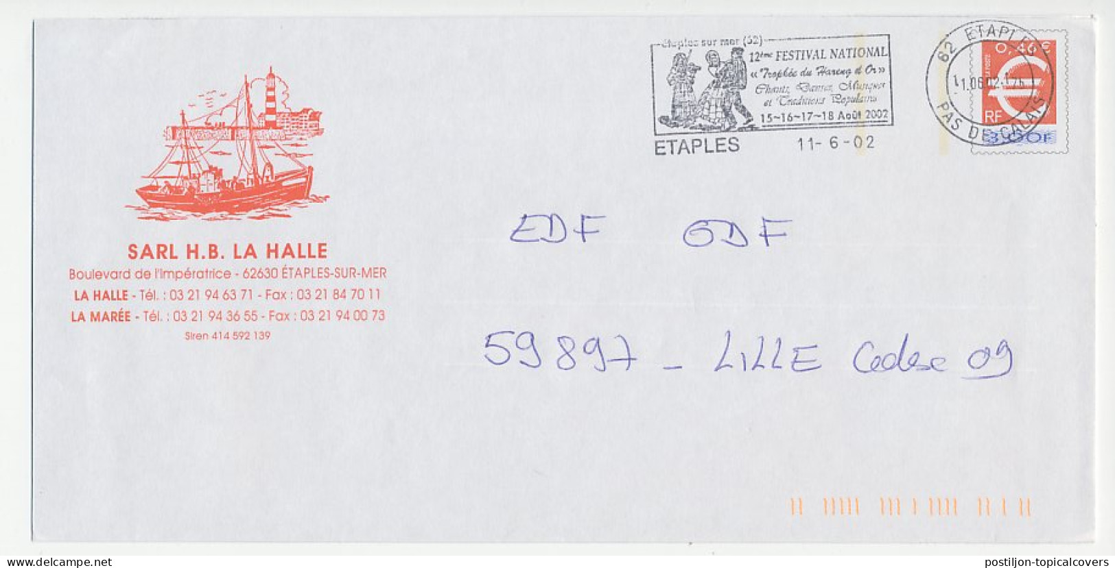 Postal Stationery / PAP France 2002 Lighthouse - Fishing Boat - Phares