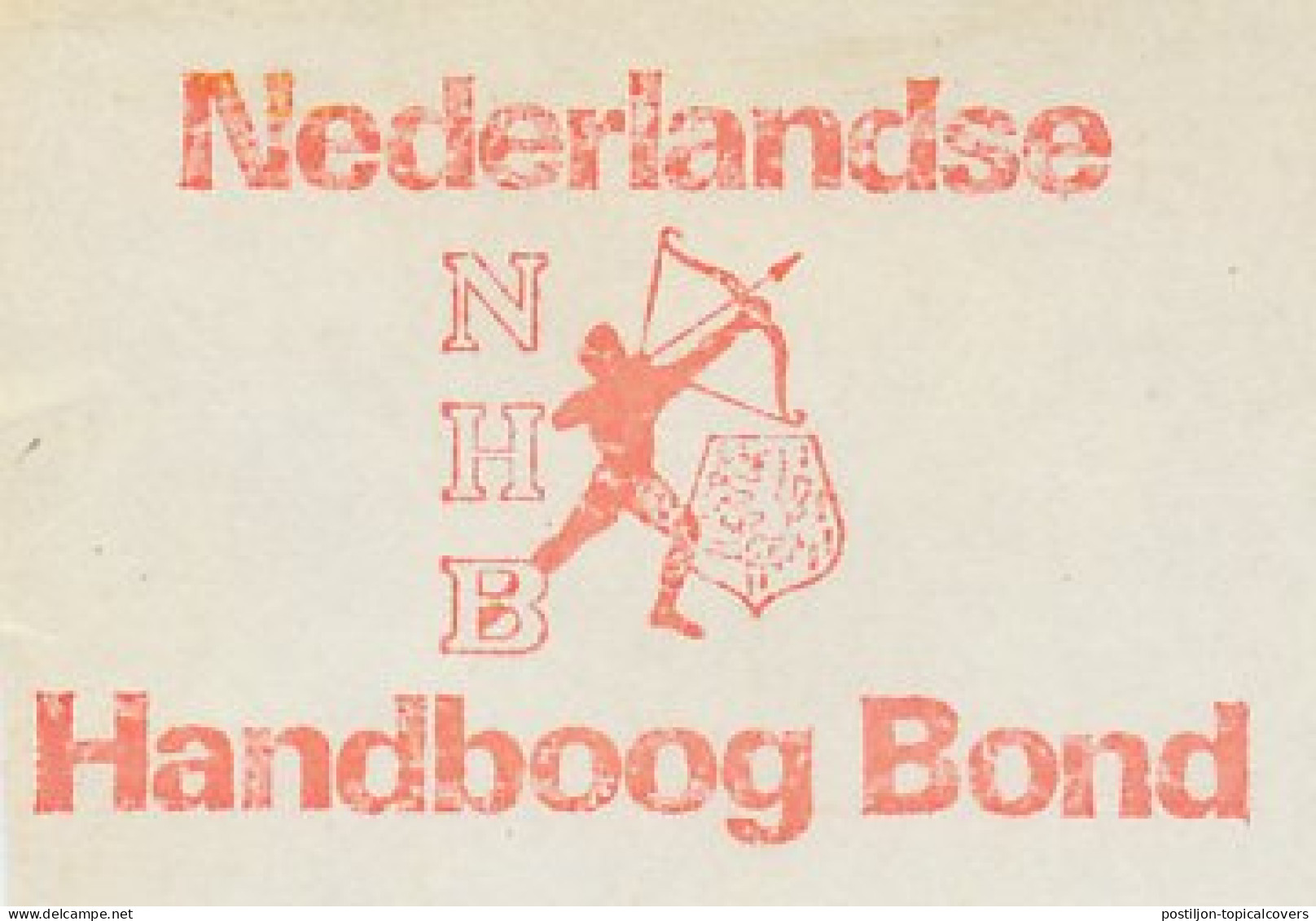 Meter Cut Netherlands 1983 Archery - Archer - Autres & Non Classés