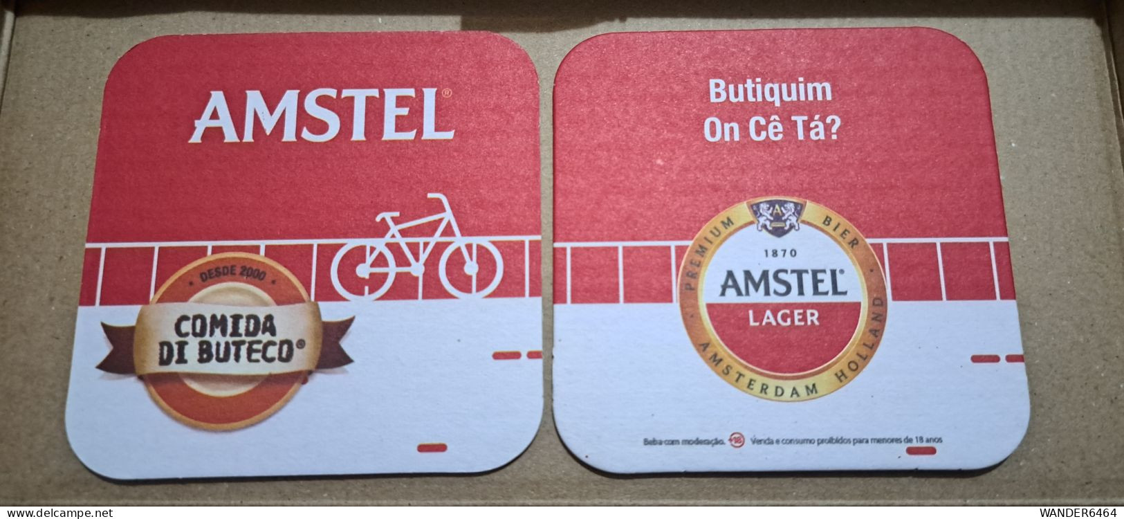 AMSTEL HISTORIC SET BRAZIL BREWERY  BEER  MATS - COASTERS #01 BUTEQUIM ON CE TÁ - Sous-bocks