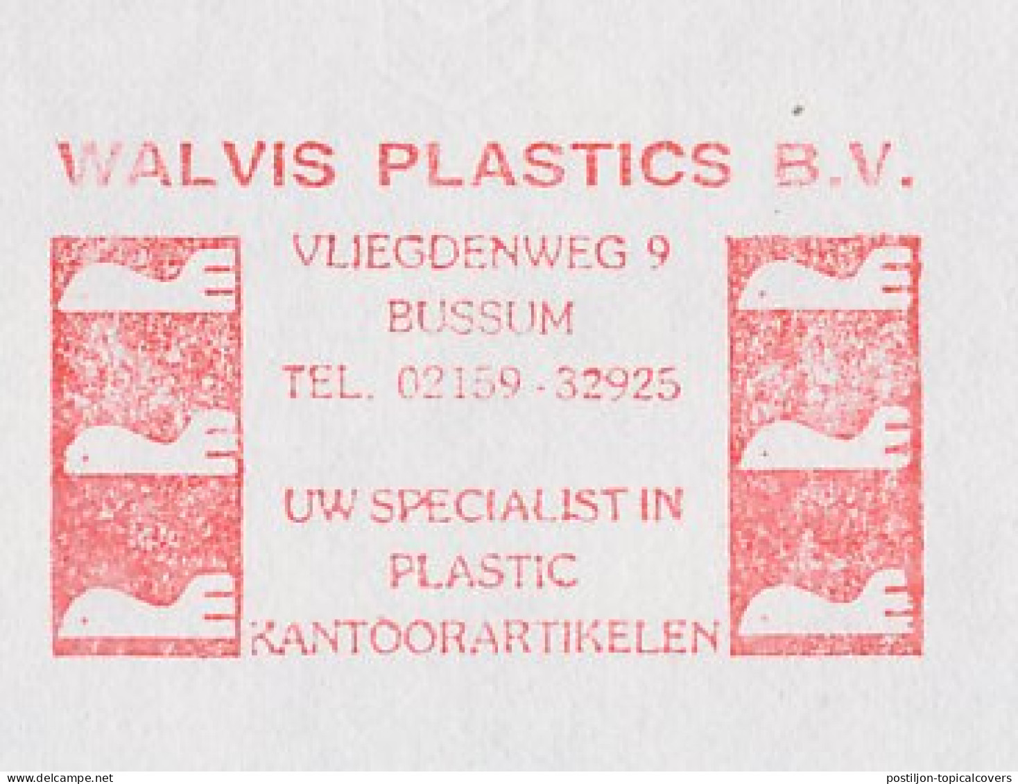 Meter Cover Netherlands 1988 Whale - Bussum - Autres & Non Classés