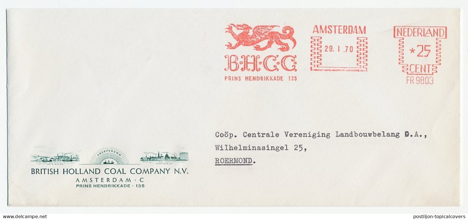 Meter Cover Netherlands 1970 Dragon - British Holland Coal Company - Climat & Météorologie