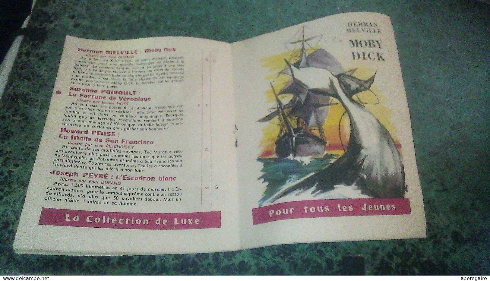 Vieux Papier Publicité Catalogue Livre Jeunesse Ideal Bibliothèque 1954 - Reclame
