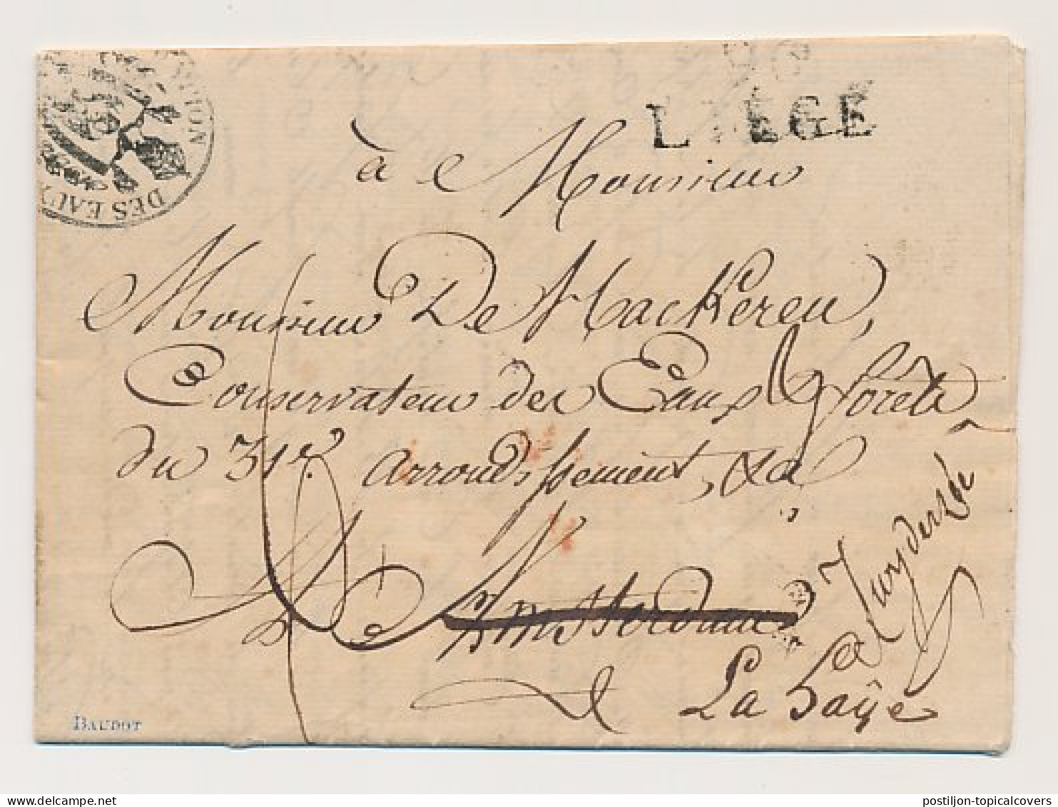 96 LIEGE - DEB.118 AMSTERDAM 1813 - ...-1852 Préphilatélie